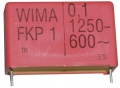 Wima Fkp1 Pulse Capacitor - 0,1uf-1250v Fkp1-impulskonensator Rm=37,5mm